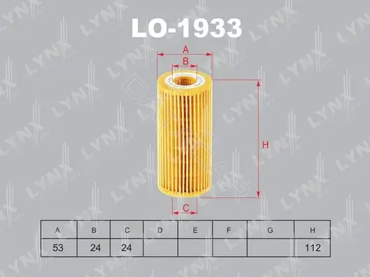 Масляный фильтр LYNXAUTO LO-1933