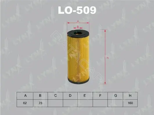 Масляный фильтр LYNXAUTO LO-509