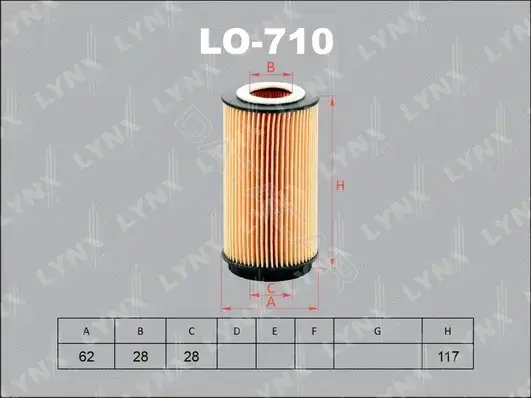 Масляный фильтр LYNXAUTO LO-710