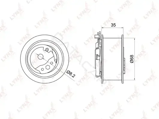 Натяжной ролик ГРМ LYNXAUTO PB-1001