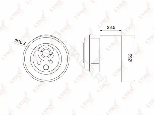 Натяжной ролик ГРМ LYNXAUTO PB-1045