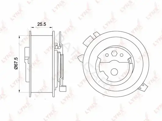 Натяжной ролик ГРМ LYNXAUTO PB-1251