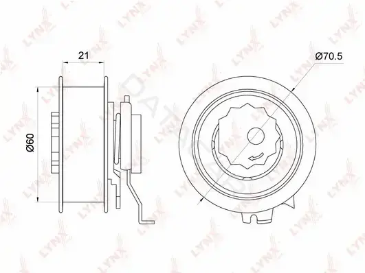 Натяжной ролик ГРМ LYNXAUTO PB-1262