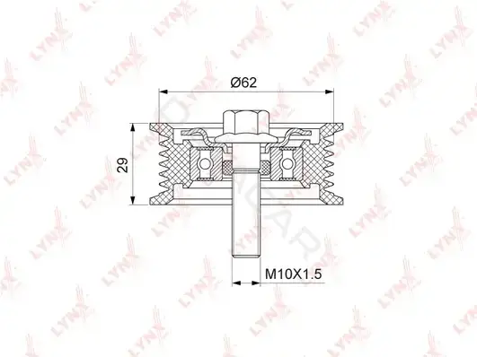 Натяжитель ремня генератора LYNXAUTO PB-7063