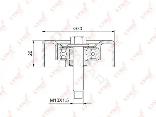 Ролик ремня генератора LYNXAUTO PB-7178