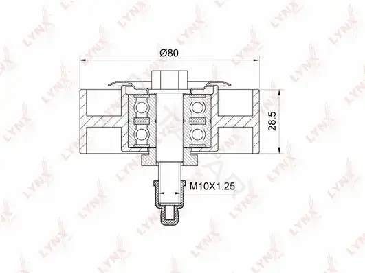 Натяжитель ремня генератора LYNXAUTO PB-7243