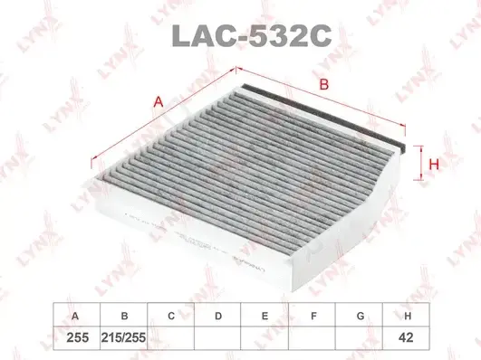 Фильтр салонный LYNXAUTO LAC-532C
