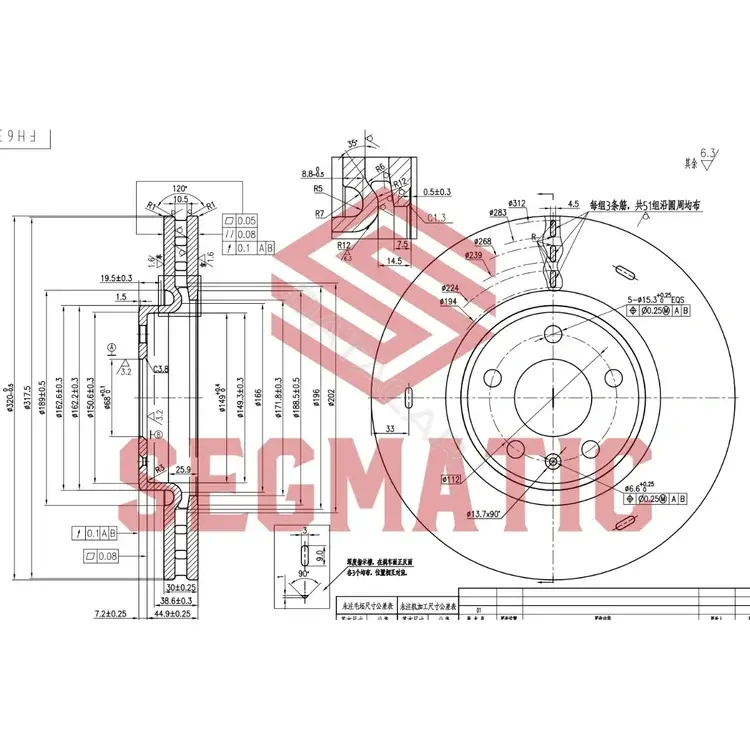 Тормозные диски SEGMATIC SBD30093196