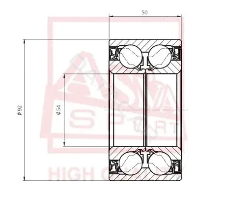 Подшипник ступицы ASVA DACM54920050