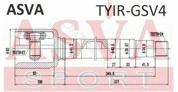 Шрус ASVA TYIR-GSV4