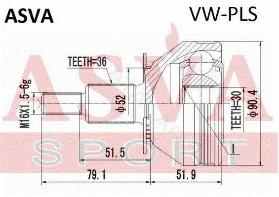 Шрус ASVA VW-PLS