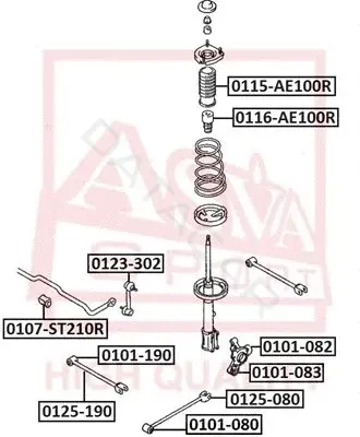 Сайлентблок рычага ASVA 0101-082