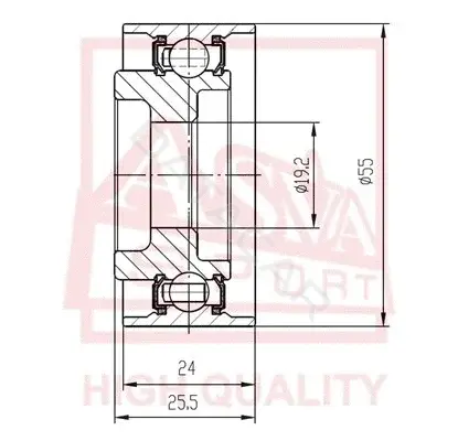 Натяжной ролик ГРМ ASVA HNBP-010