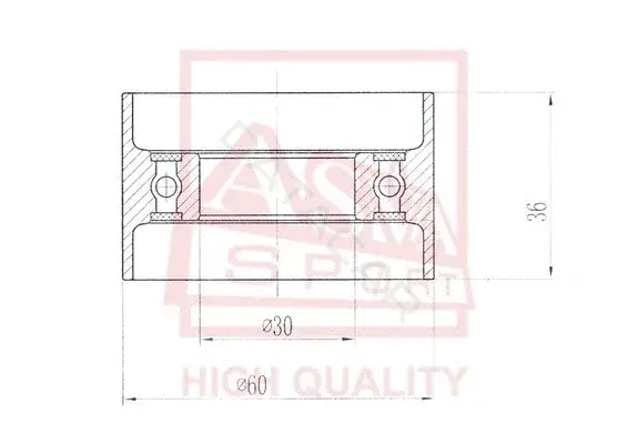 Натяжной ролик ГРМ ASVA HYBP-011