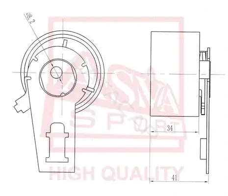 Натяжной ролик ГРМ ASVA HYBP-017