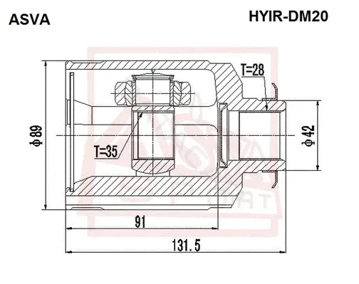 Шрус ASVA HYIR-DM20