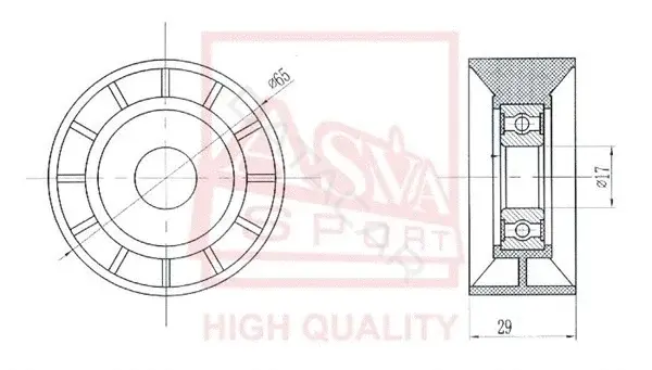 Натяжной ролик ГРМ ASVA NSBP-035