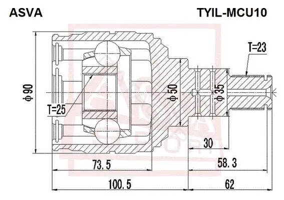 Шрус ASVA TYIL-MCU10