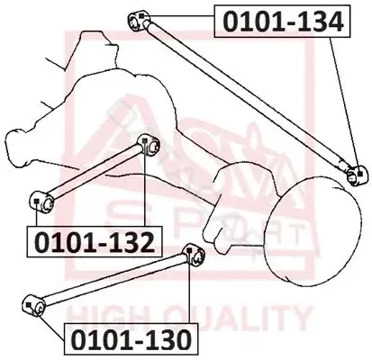 Сайлентблок рычага ASVA 0101-134