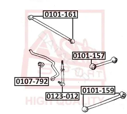 Сайлентблок рычага ASVA 0101-159