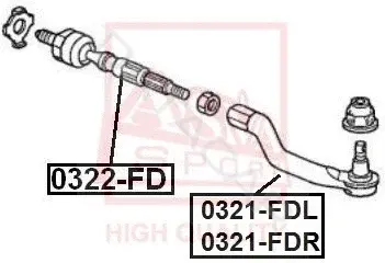 Рулевые наконечники ASVA 0321-FDR