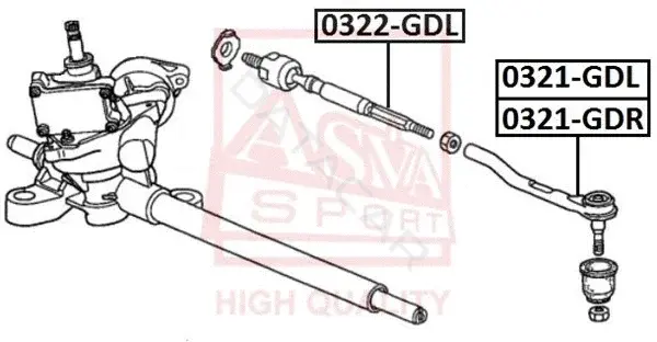 Рулевые наконечники ASVA 0321-GDL