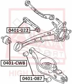 Сайлентблок рычага ASVA 0401-022