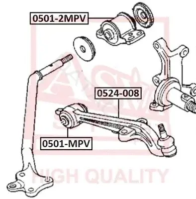 Сайлентблок рычага ASVA 0501-2MPV