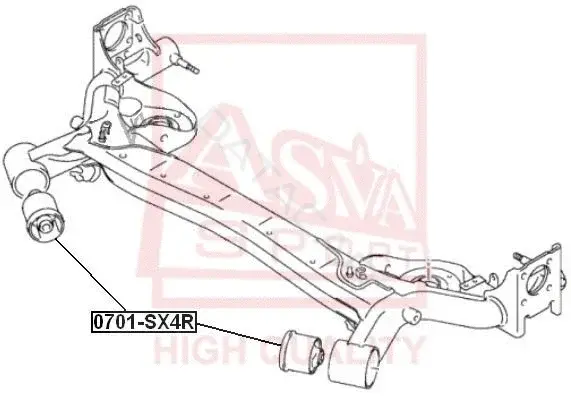 Сайлентблок рычага ASVA 0701-SX4R