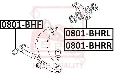 Сайлентблок рычага ASVA 0801-BHRR