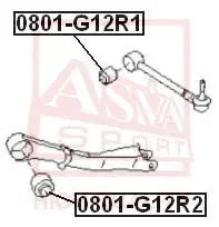 Сайлентблок рычага ASVA 0801-G12R1