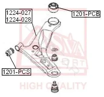 Сайлентблок рычага ASVA 1201-PCS