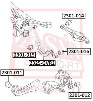 Сайлентблок рычага ASVA 2301-012