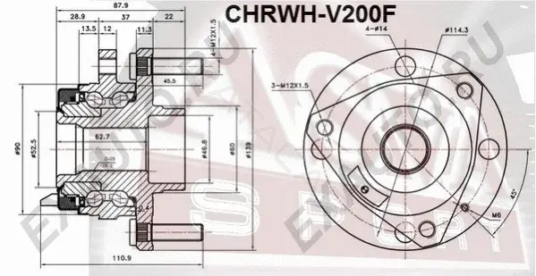 Ступица колеса ASVA CHRWH-V200F