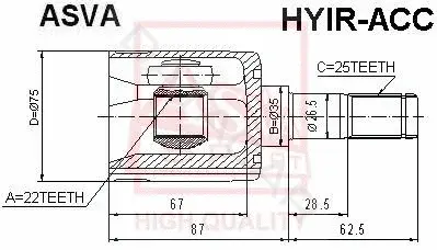Шрус ASVA HYIR-ACC