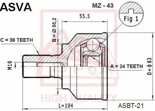 Шрус ASVA MZ-43