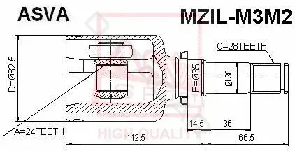 Шрус ASVA MZIL-M3M2