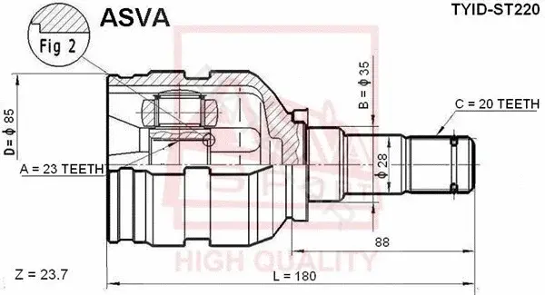 Шрус ASVA TYID-ST220