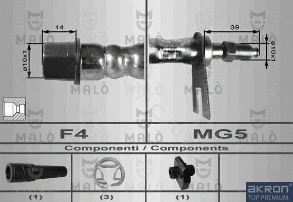 Тормозные шланги MALO 8628