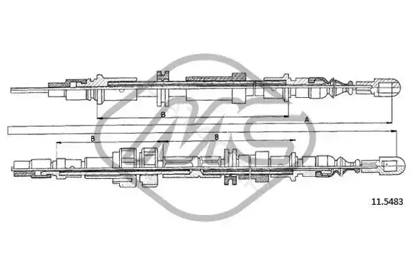 Трос ручника Metalcaucho 81779