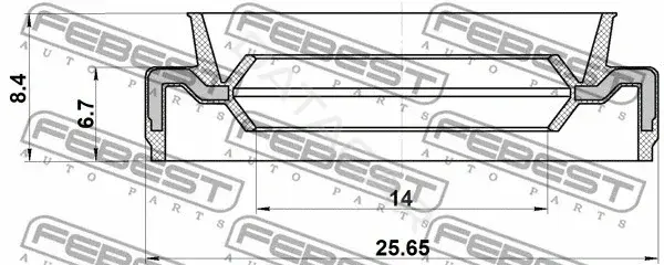 Прокладка КПП FEBEST 95EAY-15250708X