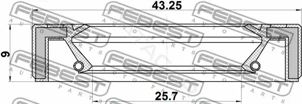 Сальник распредвала FEBEST 95GAY-27430909L