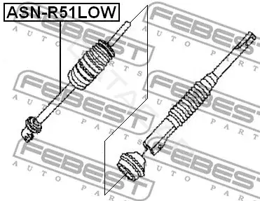 Рулевой вал FEBEST ASN-R51LOW