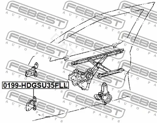 Петля двери FEBEST 0199-HDGSU35FLL