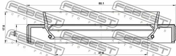 Сальник полуоси FEBEST 95HBY-49801118L
