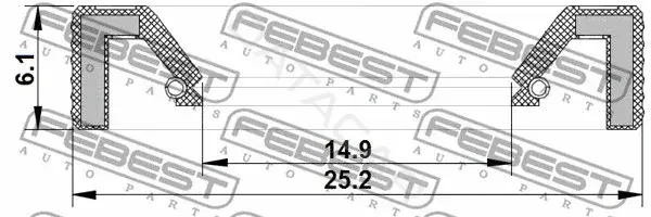 Прокладка КПП FEBEST 95KAY-16250609X