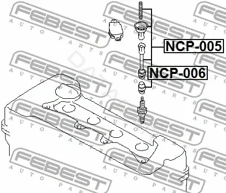 Наконечник высоковольтного провода FEBEST NCP-006