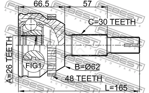 Шрус FEBEST 0110-MCV30A48