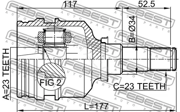Шрус FEBEST 0111-001