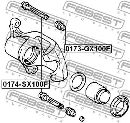 Направляющая тормозного суппорта FEBEST 0173-GX100F